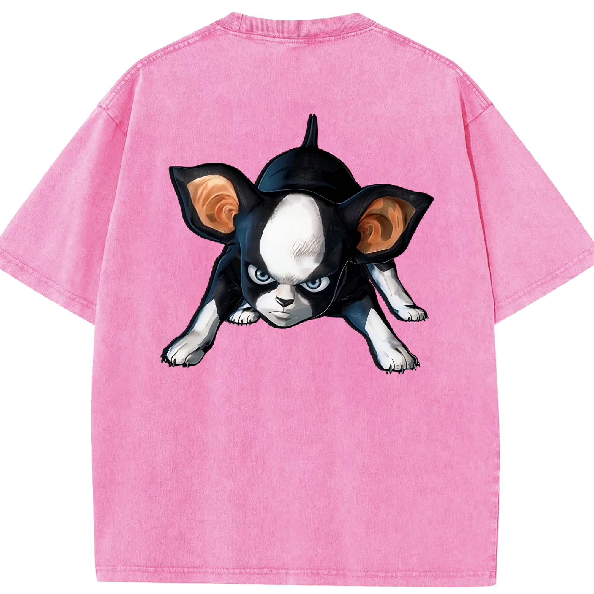 （画像用） ジョジョの奇妙な冒険 イギー JoJo's Bizarre Adventure Iggy 綿100% ヴィンテージ風 半袖Tシャツ（背面プリント）